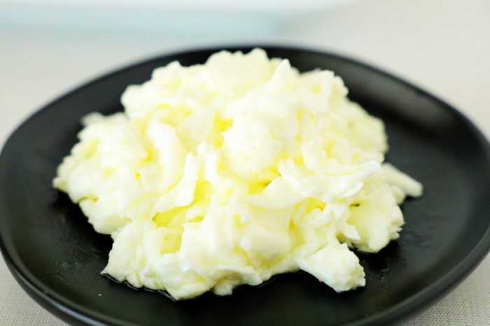 Nutrition facts of a scrambled egg