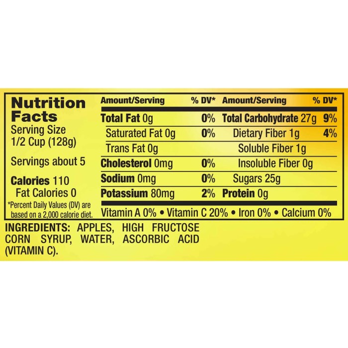 Mott's animals fruit snacks nutrition facts