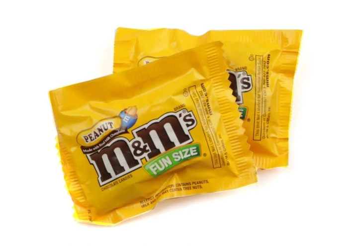 M&m nutrition facts fun size